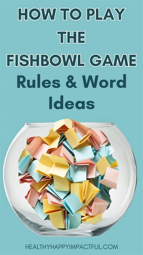 How to Play the Fishbowl Game + Fun Word Ideas & Rules (2024).